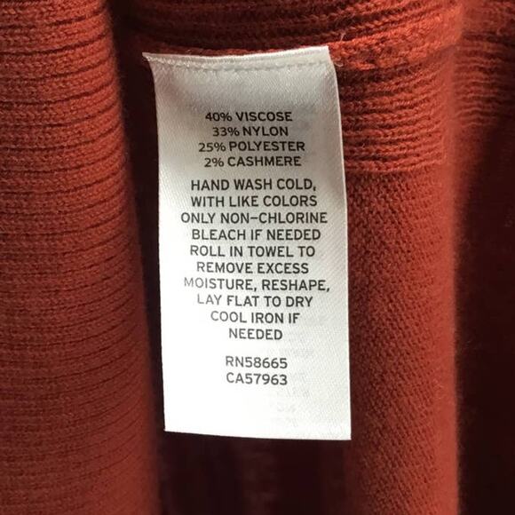 Treasure & Bond Orange Cashmere Blend Sweater XS NWT - Picture 3 of 4